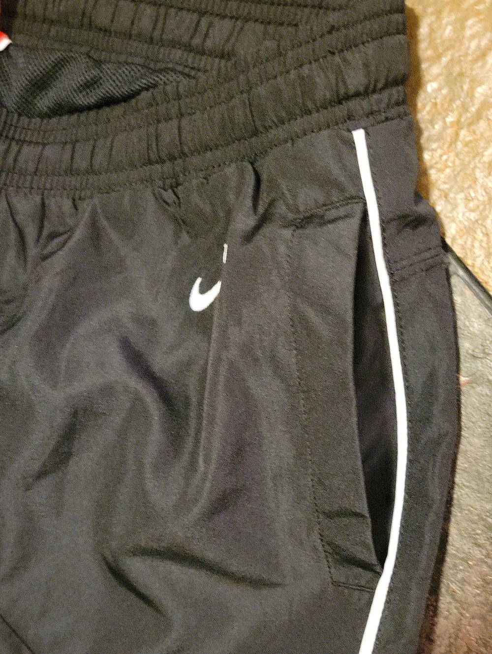 Y2k Nike The Athletic Dept Black Windbreaker Track Pants Women’s Size M, EUC